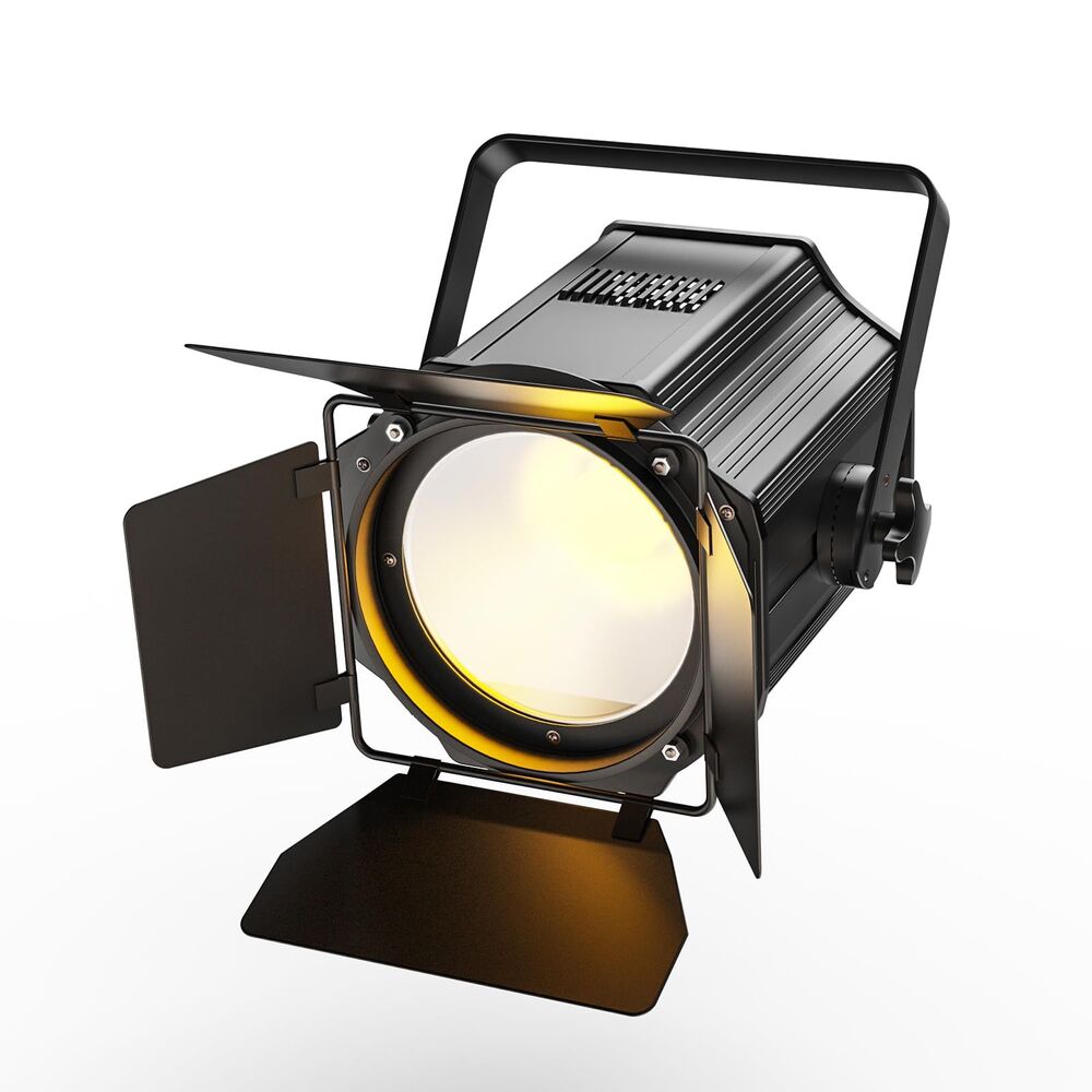 Stage Light w/ Barn Doors, 200W COB LED Par Can Spotlight, Cool & Warm White